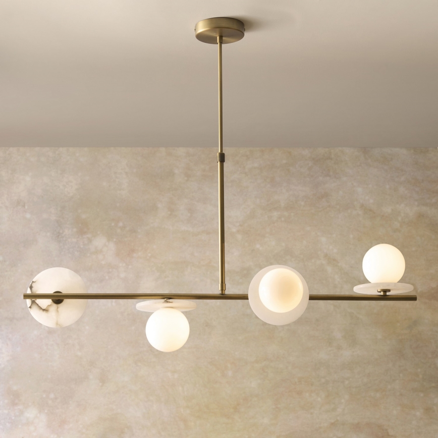 Endon 120038 - Κρεμαστό φωτιστικό σε ράβδο CERCHIO 4xG9/5W/230V ορείχαλκος