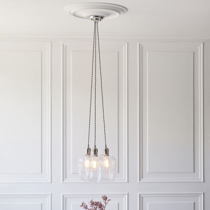 Endon 120644 - Κρεμαστό φωτιστικό με καλώδιο 3xE27/10W/230V γυαλιστερό χρώμιο