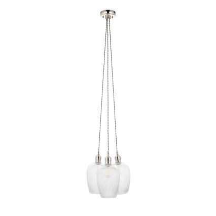 Endon 120652 - Κρεμαστό φωτιστικό με καλώδιο, 3xE27/10W/230V, σε γυαλιστερό χρώμιο