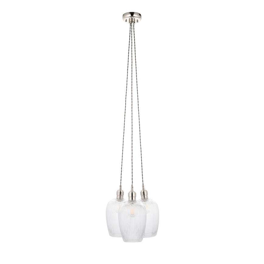 Endon 120652 - Κρεμαστό φωτιστικό με καλώδιο, 3xE27/10W/230V, σε γυαλιστερό χρώμιο