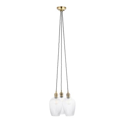 Endon 120656 - Κρεμαστό φωτιστικό σε καλώδιο 3xE27/10W/230V ορείχαλκο