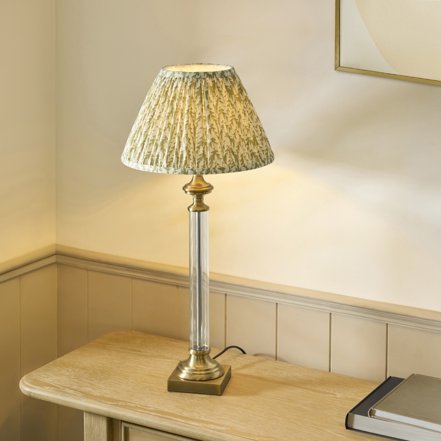 Endon 122515 - Επιτραπέζιο φωτιστικό AVEBURY 1xE27/10W/230V μπρούτζινο/πράσινο