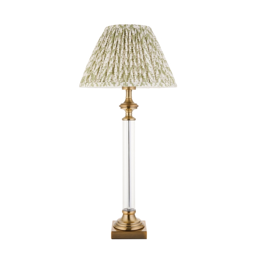 Endon 122515 - Επιτραπέζιο φωτιστικό AVEBURY 1xE27/10W/230V μπρούτζινο/πράσινο
