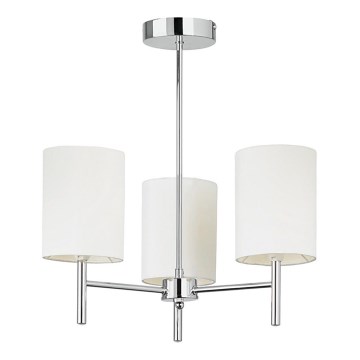 Endon 56642 - Κρεμαστό φωτιστικό BRIO 3xE14/40W/230V γυαλιστερό χρώμιο/λευκό