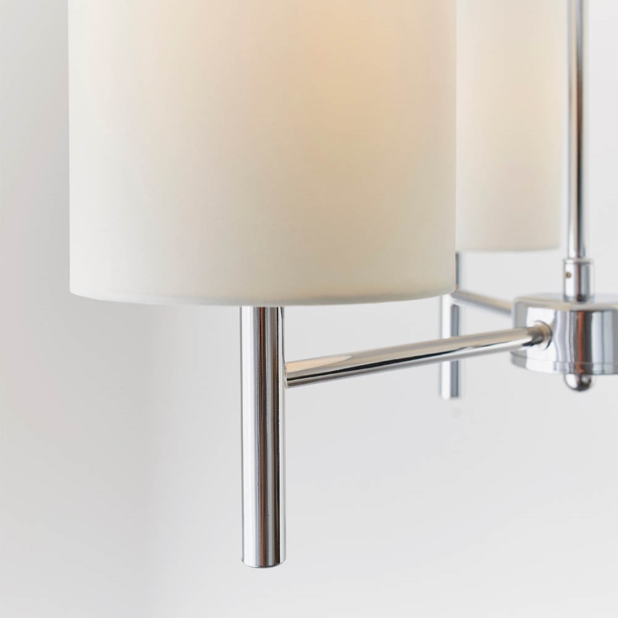 Endon 56642 - Κρεμαστό φωτιστικό BRIO 3xE14/40W/230V γυαλιστερό χρώμιο/λευκό