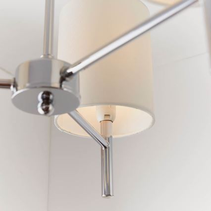 Endon 56642 - Κρεμαστό φωτιστικό BRIO 3xE14/40W/230V γυαλιστερό χρώμιο/λευκό