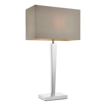 Endon 56707 - Eπιτραπέζιο φωτιστικό MORETO 1xE27/60W/230V γυαλιστερό χρώμιο/γκρι