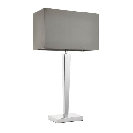 Endon 56707 - Eπιτραπέζιο φωτιστικό MORETO 1xE27/60W/230V γυαλιστερό χρώμιο/γκρι