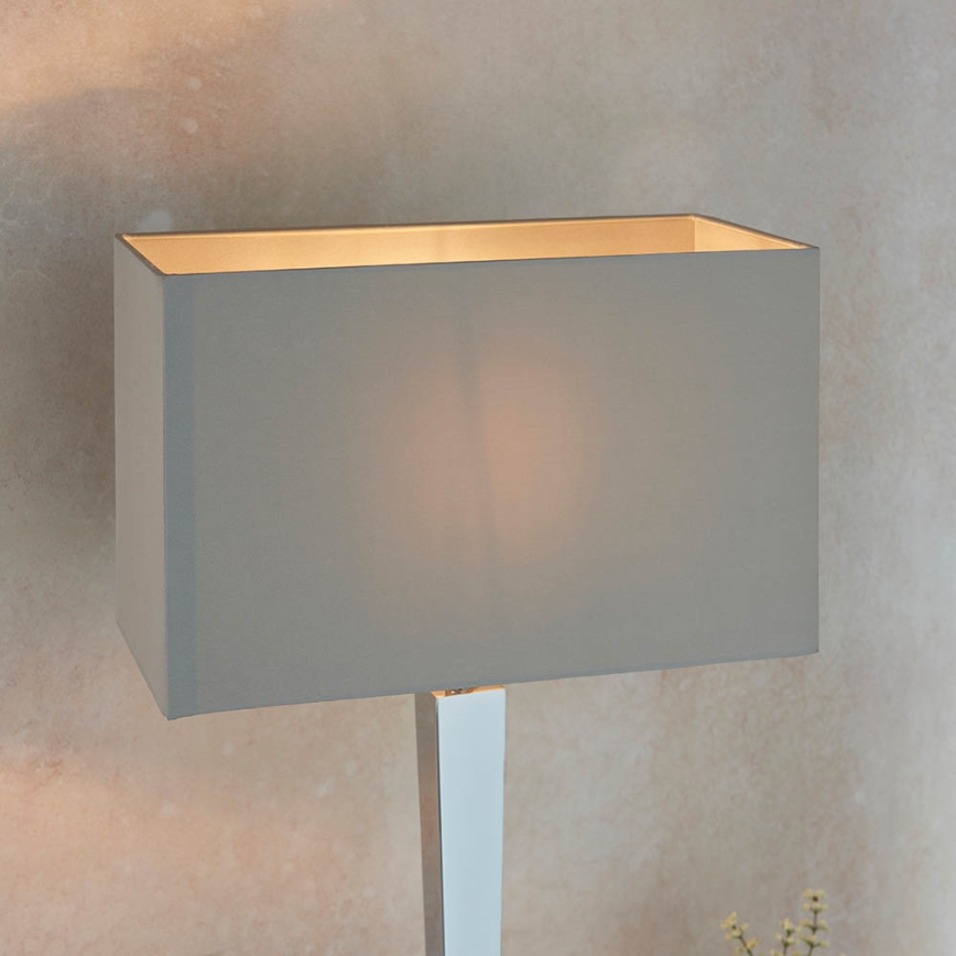 Endon 56707 - Eπιτραπέζιο φωτιστικό MORETO 1xE27/60W/230V γυαλιστερό χρώμιο/γκρι