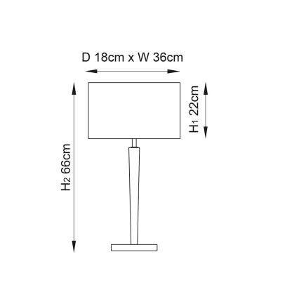 Endon 56707 - Eπιτραπέζιο φωτιστικό MORETO 1xE27/60W/230V γυαλιστερό χρώμιο/γκρι
