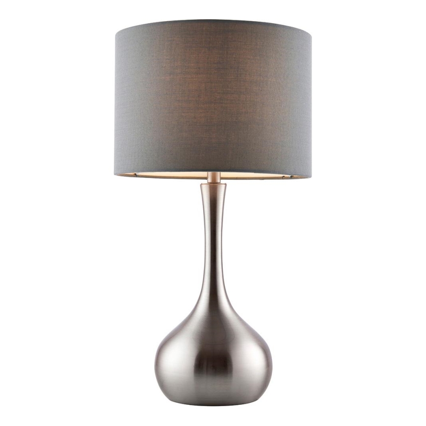 Endon 61192 - Ρυθμιζόμενο επιτραπέζιο φωτιστικό PICCADILLY 1xE14/40W/230V ματ χρώμιο/γκρι