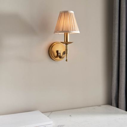 Endon 63653 - Φωτιστικό τοίχου STANFORD 1xE14/40W/230V μπρούτζινο/μπεζ
