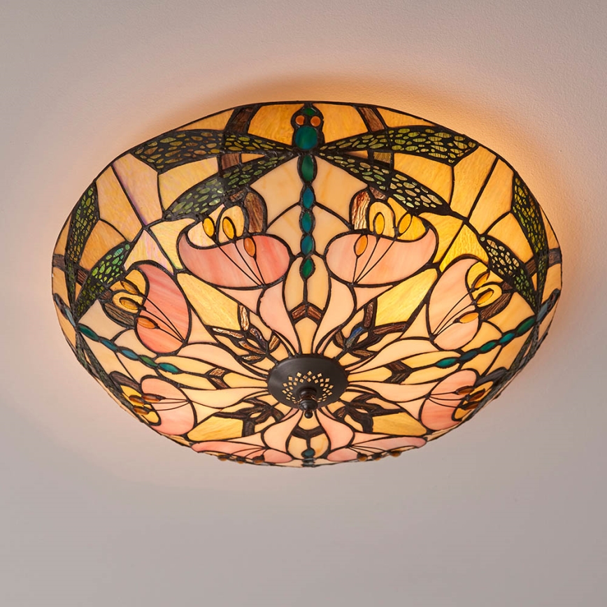 Endon 63922 - Φωτιστικό οροφής ASHTON 2xE27/60W/230V διάμετρος 45 cm