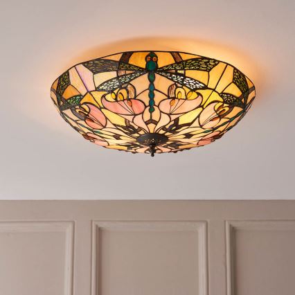 Endon 63922 - Φωτιστικό οροφής ASHTON 2xE27/60W/230V διάμετρος 45 cm