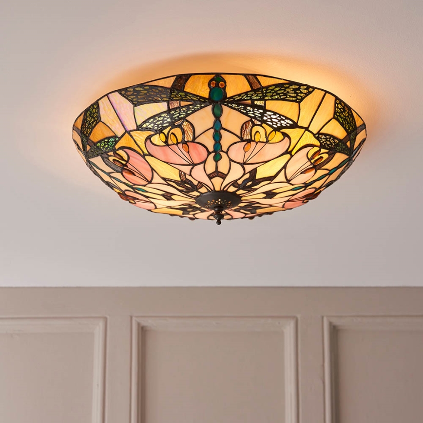 Endon 63922 - Φωτιστικό οροφής ASHTON 2xE27/60W/230V διάμετρος 45 cm