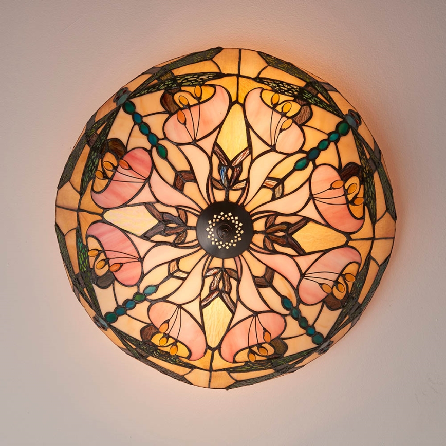 Endon 63922 - Φωτιστικό οροφής ASHTON 2xE27/60W/230V διάμετρος 45 cm