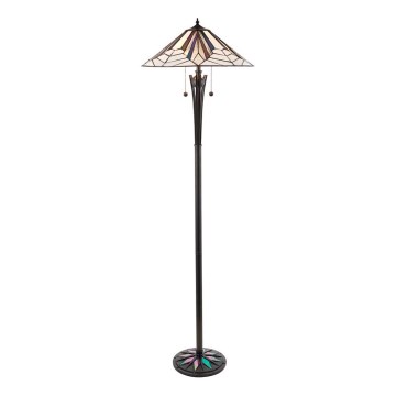 Endon 63934 - Επιδαπέδιο φωτιστικό Tiffany ASTORIA 2xE27/60W/230V Ø 48 cm
