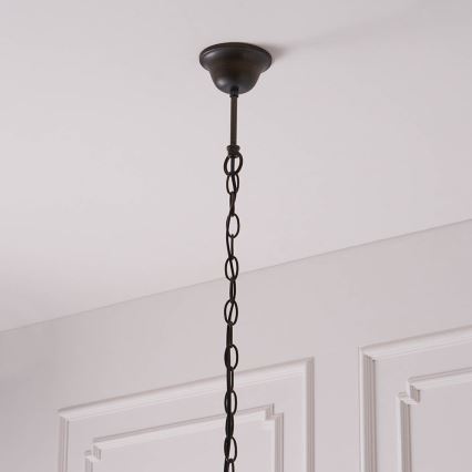 Endon 63937 - Κρεμαστό φωτιστικό με αλυσίδα Tiffany ASTORIA 1xE27/60W/230V διάμ. 40 εκ.