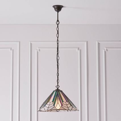Endon 63937 - Κρεμαστό φωτιστικό οροφής ASTORIA 1xE27/60W/230V διάμετρος 40 cm