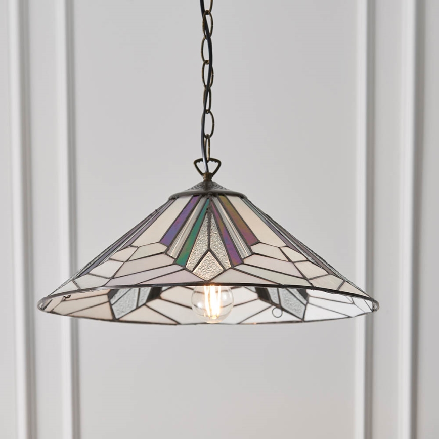 Endon 63938 - Πολυέλαιος σε αλυσίδα Tiffany ASTORIA 1xE27/60W/230V Ø 48 cm