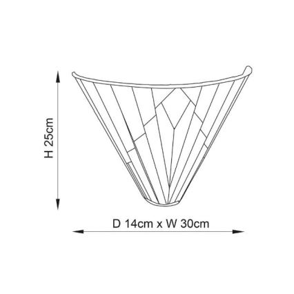 Endon 63940 - Επιτοίχιο φωτιστικό Tiffany ASTORIA 1xE14/40W/230V