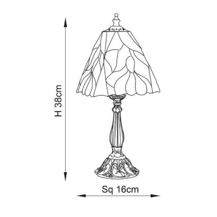 Endon 63963 - Eπιτραπέζιο φωτιστικό BOTANICA 1xE14/40W/230V διάμετρος 16 cm