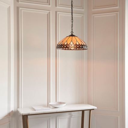 Endon 63977 - Κρεμαστό φωτιστικό οροφής BROOKLYN 1xE27/60W/230V διάμετρος 40 cm