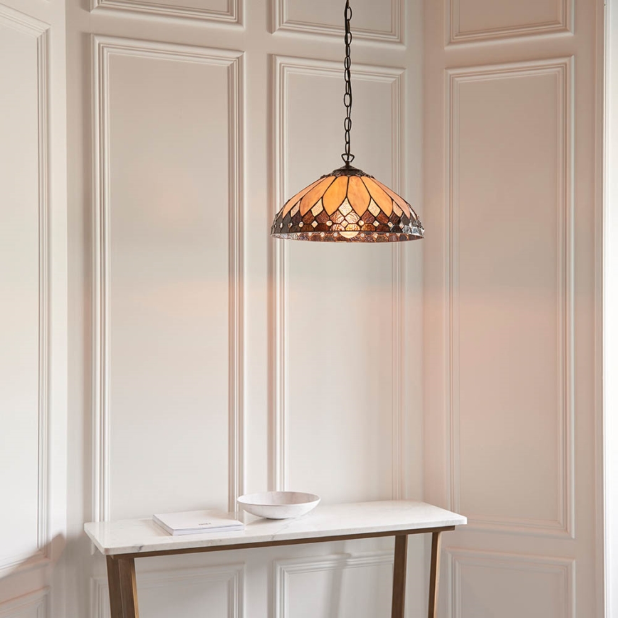 Endon 63977 - Κρεμαστό φωτιστικό οροφής BROOKLYN 1xE27/60W/230V διάμετρος 40 cm