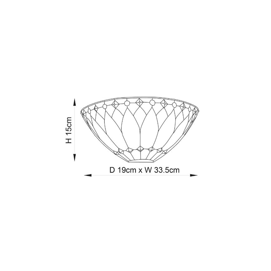 Endon 63983 - Απλίκα Tiffany BROOKLYN 1xE14/40W/230V