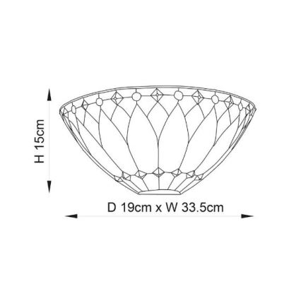 Endon 63983 - Φωτιστικό τοίχου BROOKLYN 1xE14/40W/230V