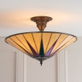 Endon 64043 - Πλαφονιέρα Tiffany DARK STAR 3xE27/60W/230V Ø 49 cm