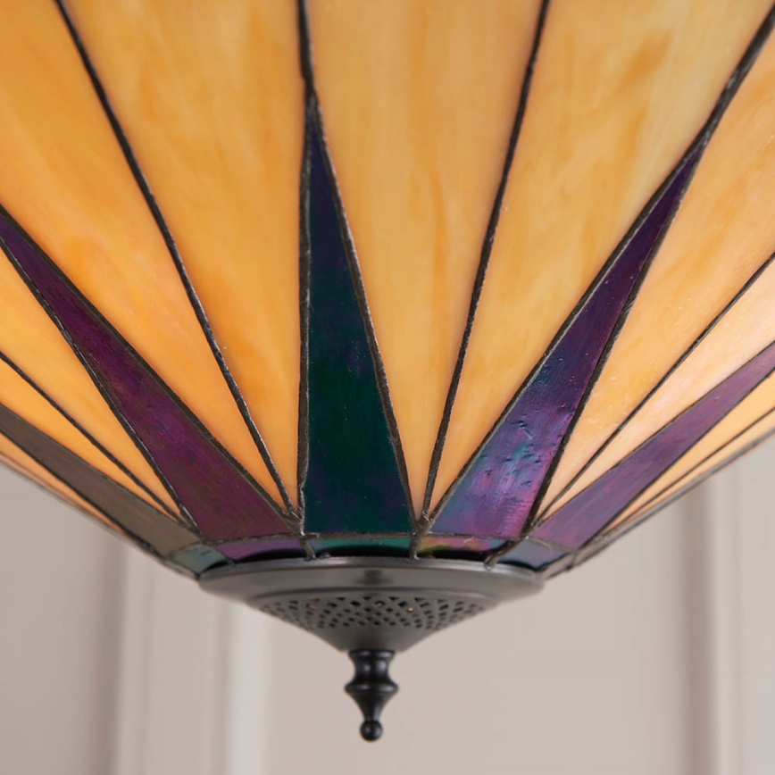 Endon 64043 - Πλαφονιέρα Tiffany DARK STAR 3xE27/60W/230V Ø 49 cm