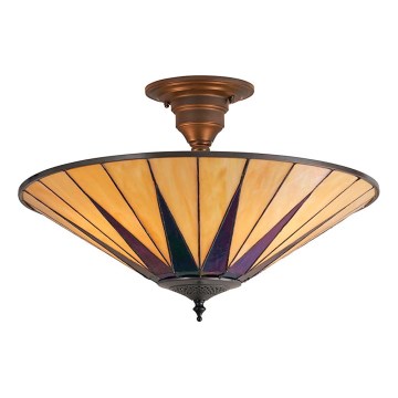 Endon 64043 - Πλαφονιέρα οροφής DARK STAR 3xE27/60W/230V διάμετρος 49 cm