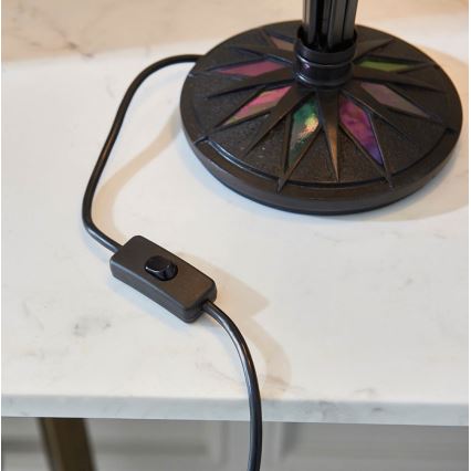 Endon 64045 - Επιτραπέζιο φωτιστικό Tiffany DARK STAR 2xE27/60W/230V Ø 49 cm