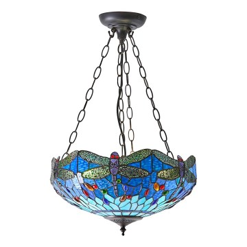 Endon 64075 - Πολυέλαιος με αλυσίδα DRAGONFLY 3xE27/60W/230V διάμ. 41 cm