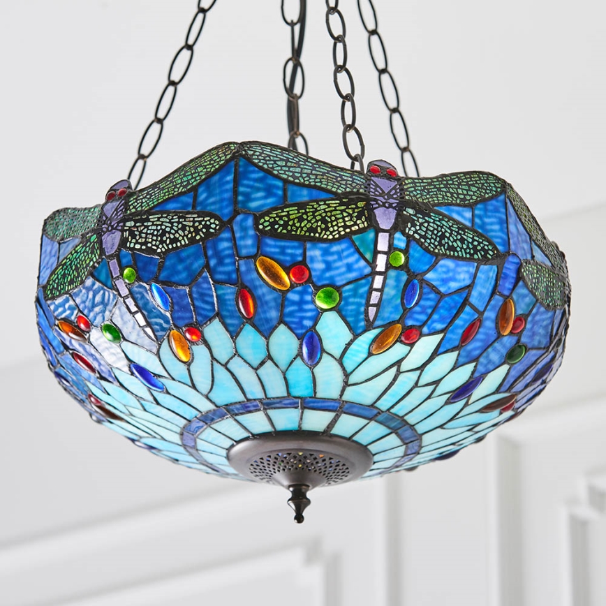 Endon 64075 - Πολυέλαιος με αλυσίδα DRAGONFLY 3xE27/60W/230V διάμ. 41 cm