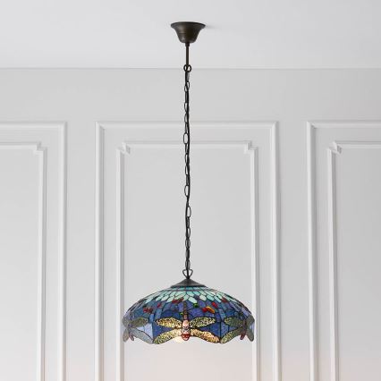 Endon 64080 - Κρεμαστό φωτιστικό με αλυσίδα DRAGONFLY 3xE27/60W/230V, διάμ. 41 cm