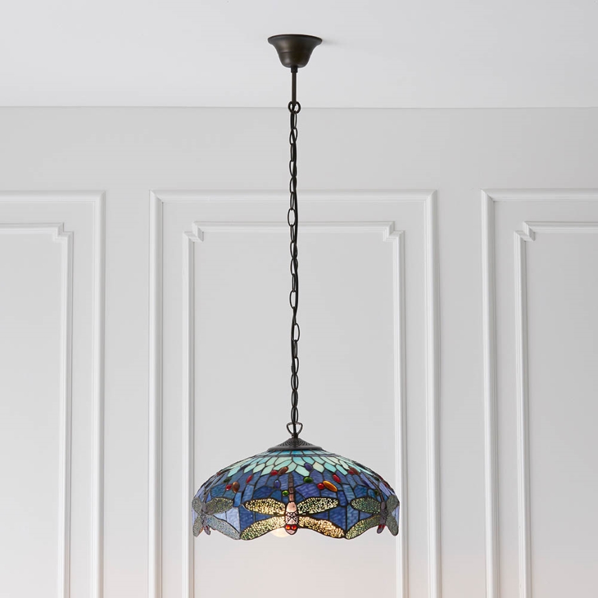 Endon 64080 - Κρεμαστό φωτιστικό με αλυσίδα DRAGONFLY 3xE27/60W/230V, διάμ. 41 cm