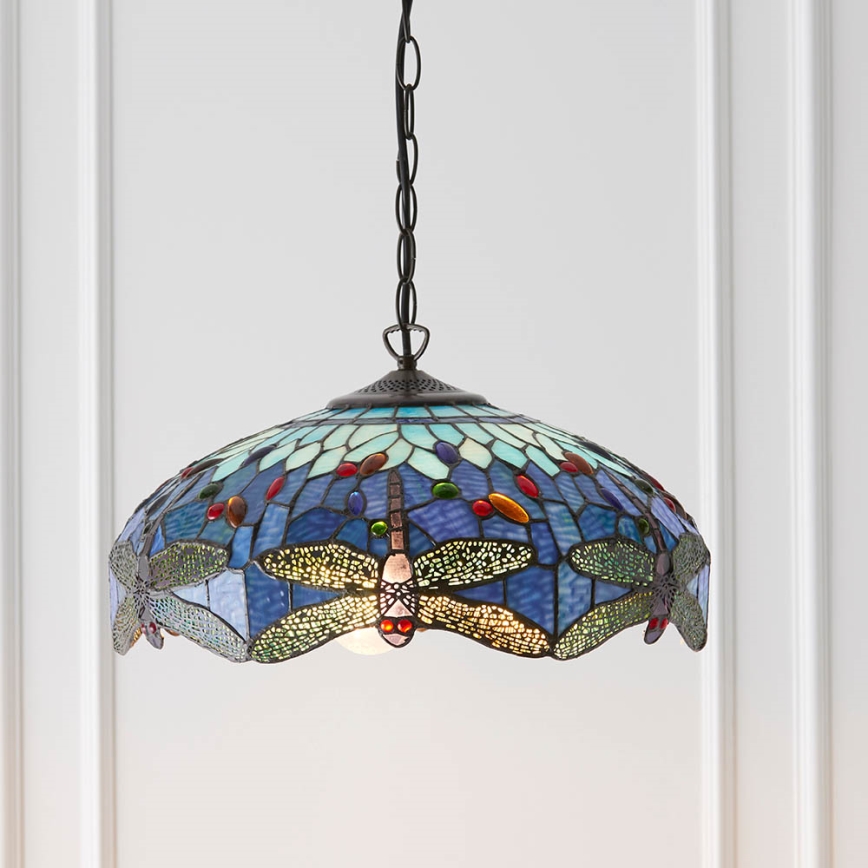 Endon 64080 - Κρεμαστό φωτιστικό με αλυσίδα DRAGONFLY 3xE27/60W/230V, διάμ. 41 cm