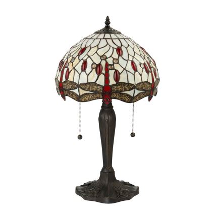 Endon 64086 - Επιτραπέζιο φωτιστικό Tiffany DRAGONFLY 2xE27/60W/230V διάμ. 30 cm