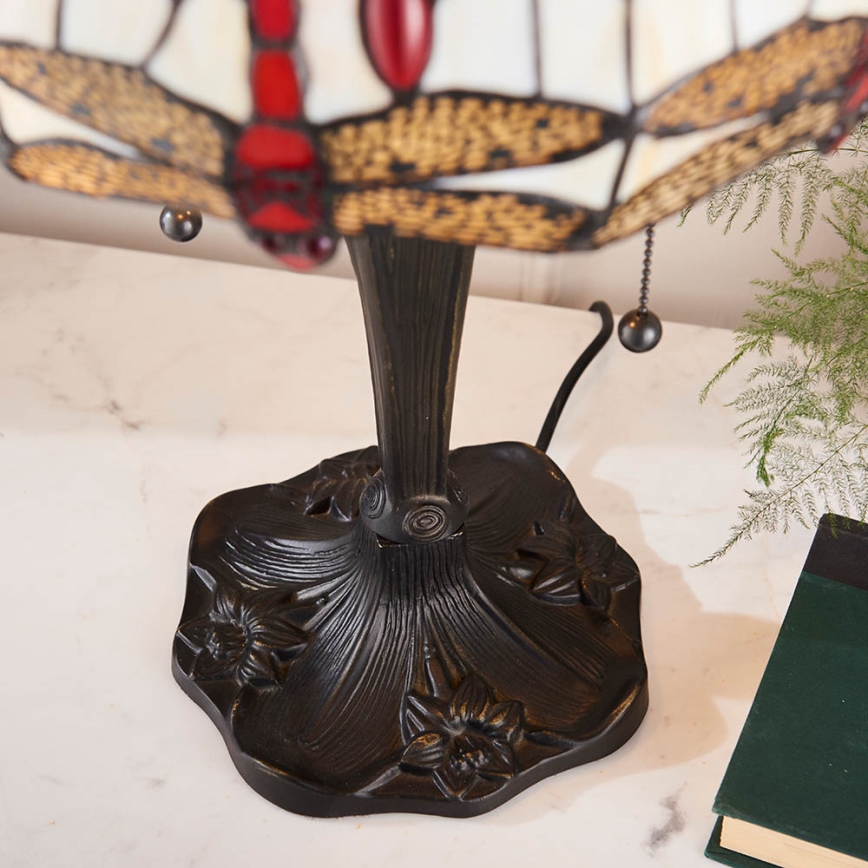 Endon 64086 - Επιτραπέζιο φωτιστικό Tiffany DRAGONFLY 2xE27/60W/230V διάμ. 30 cm