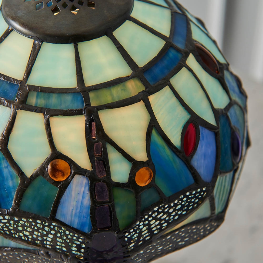 Endon 64088 - Επιτραπέζιο φωτιστικό Tiffany DRAGONFLY 1xE14/40W/230V διάμ. 20 εκ.