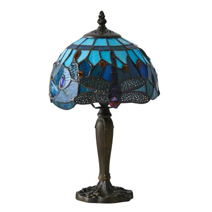 Endon 64088 - Επιτραπέζιο φωτιστικό Tiffany DRAGONFLY 1xE14/7W/230V, διάμετρος 20 cm