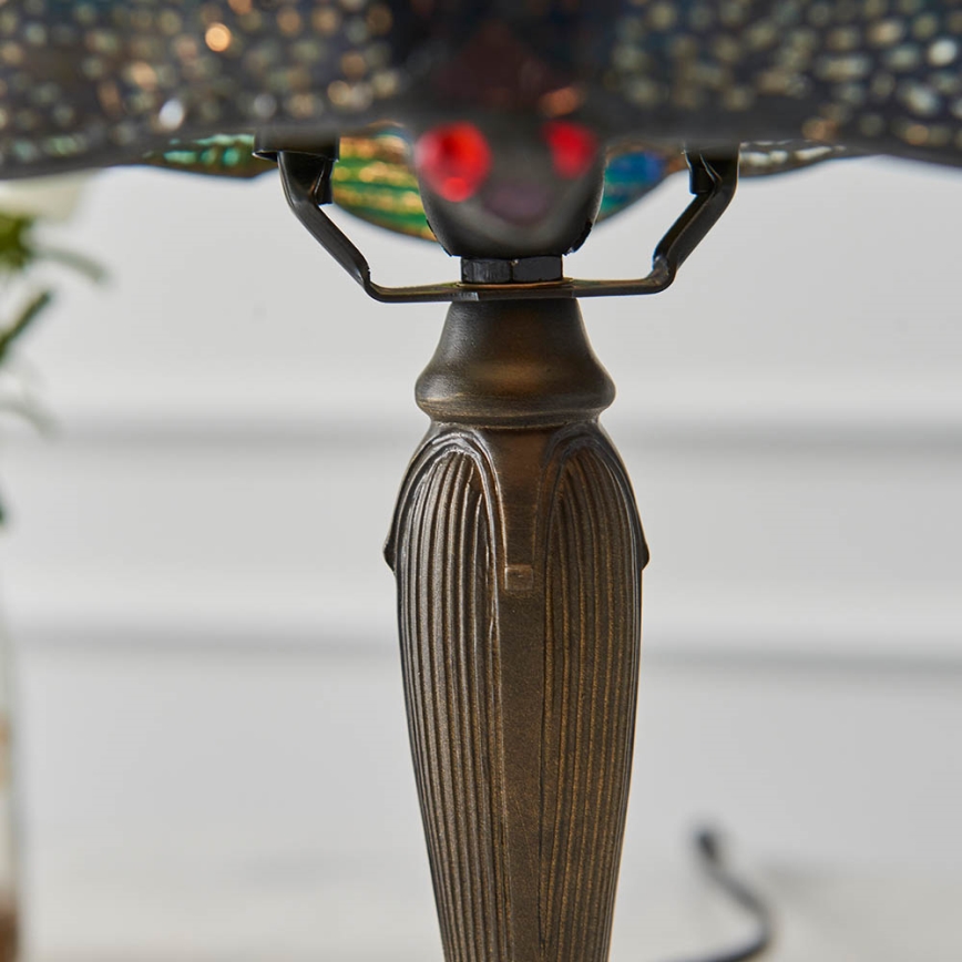 Endon 64088 - Επιτραπέζιο φωτιστικό Tiffany DRAGONFLY 1xE14/7W/230V, διάμετρος 20 cm