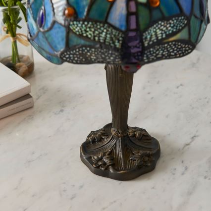 Endon 64088 - Επιτραπέζιο φωτιστικό Tiffany DRAGONFLY 1xE14/7W/230V, διάμετρος 20 cm