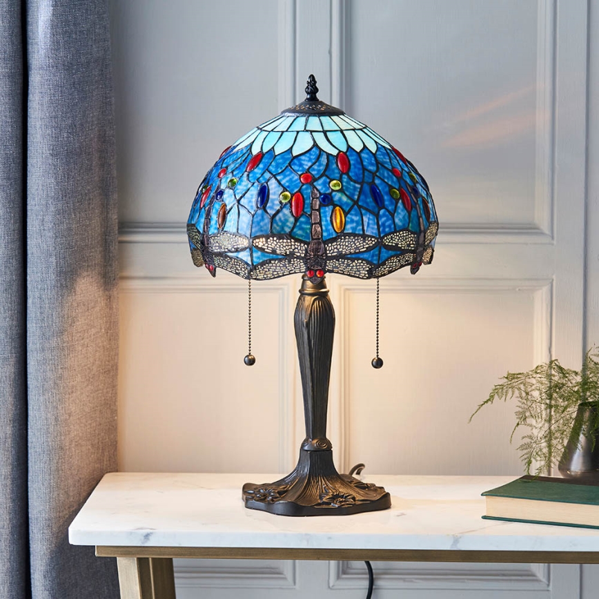 Endon 64090 - Επιτραπέζιο φωτιστικό DRAGONFLY 2xE27/60W/230V Ø 30 cm