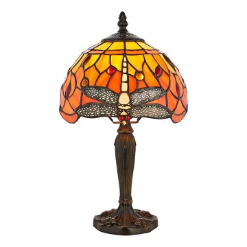 Endon 64091 - Επιτραπέζιο φωτιστικό Tiffany DRAGONFLY 1xE14/7W/230V Ø 20 εκ.