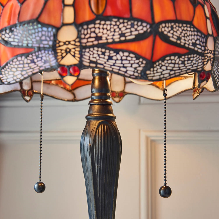 Endon 64092 - Επιτραπέζιο φωτιστικό Tiffany DRAGONFLY 2xE27/60W/230V διάμετρος 30 cm
