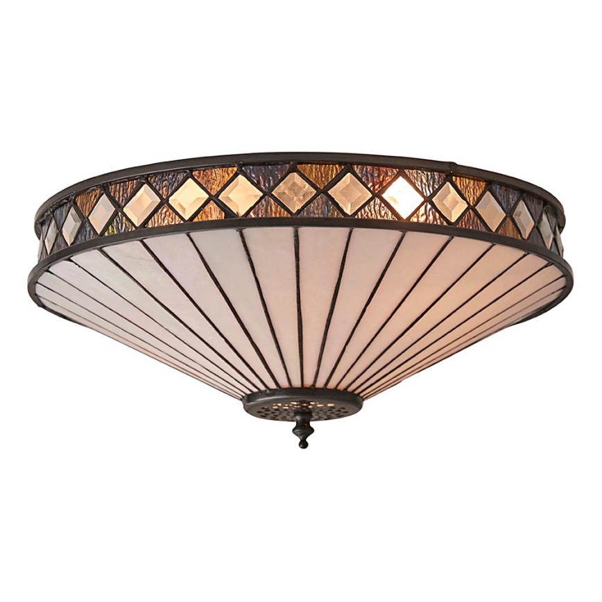 Endon 64145 - Φωτιστικό οροφής FARGO 2xE27/60W/230V διάμετρος 41,5 cm