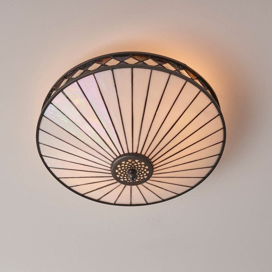 Endon 64145 - Φωτιστικό οροφής FARGO 2xE27/60W/230V διάμετρος 41,5 cm